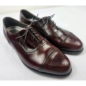 Dexter Classics Men's 9.5 EE Comfort Shoes Wingtip Oxford Burgundy Leather